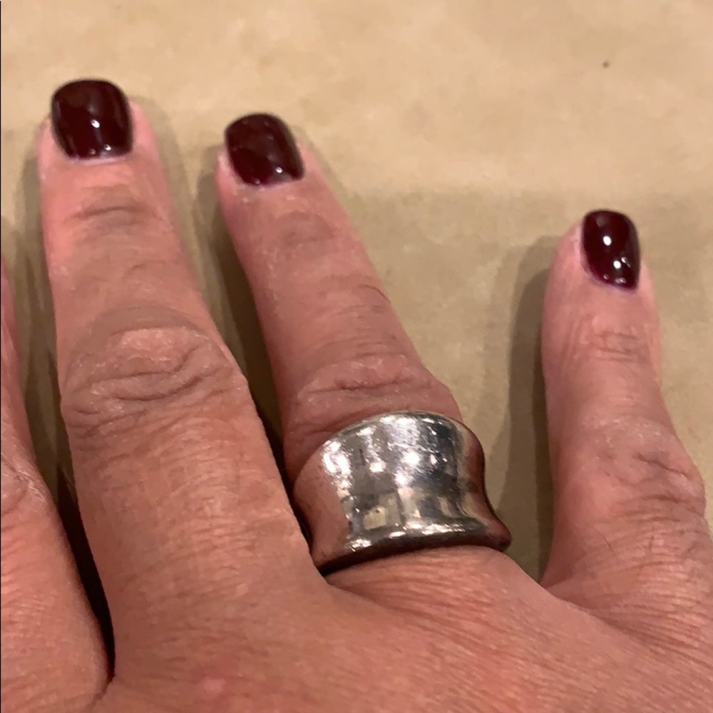 Sterling Silver Cigar Band Ring-size 7